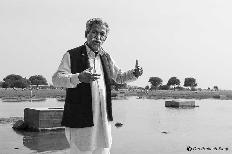 Chattar Singh Jam – the ‘water wizard’ of Thar Desert - in  Netsi village, Jaisalmer district, Rajasthan, India
